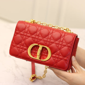 CARO MINI BAG 20 IN CANDY RED CALFSKIN Luxe Carry Bags