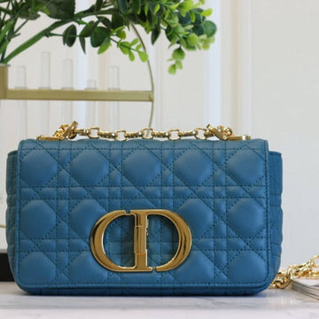 CARO MINI BAG 20 IN COBALT BLUE CALFSKIN Luxe Carry