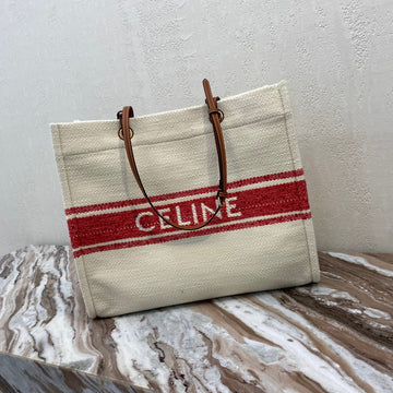 CANVAS TOTE 43 WHITE/RED DENIM by Luxe Carry