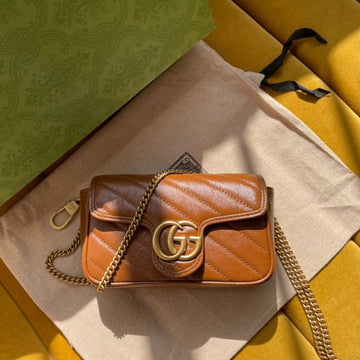 GG MARMONT MINI 16 BAG IN CINNAMON BROWN CALFSKIN by Luxe Carry