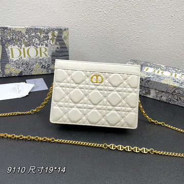 CARO POUCH 19 BAG IN WHITE CALFSKIN Luxe Carry Bags