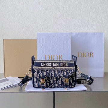 SMALL DIORCAMP BAG 23 OBLIQUE BLUE EMBROIDERY By Luxe Carry