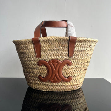 TRIOMPHE 35 BEIGE MOROCCAN RAFFIA FIBERS BAG by Luxe Carry