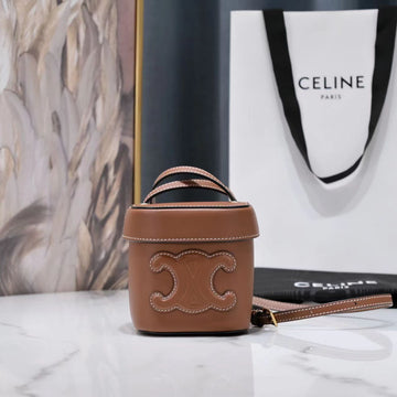 SQUARE BOX CROSSBODY BAG 11 CINNAMON BROWN CALFSKIN by Luxe Carry