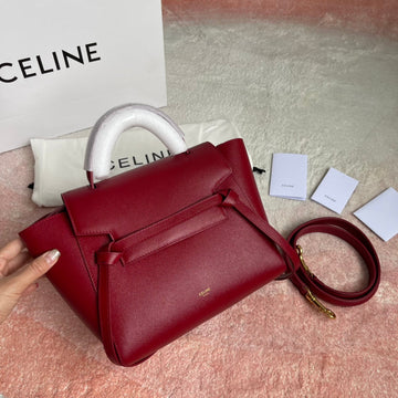 FISH BAG 24 CHERRY RED COWHIDE LEATHER by Luxe Carry