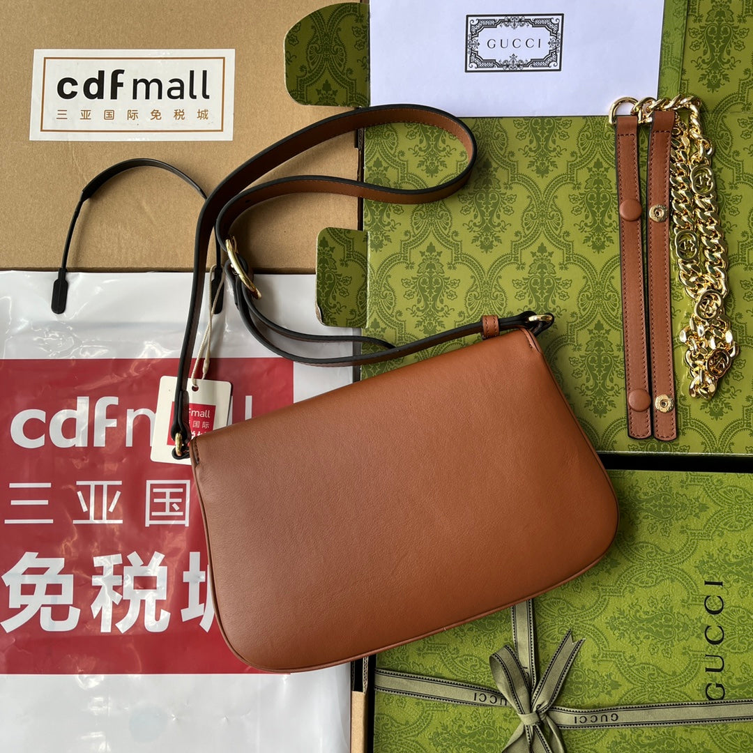 BLONDIE SHOULDER BAG 28 IN BRONZE BROWN LAMBSKIN GOLD HARDWARE by Luxe Carry