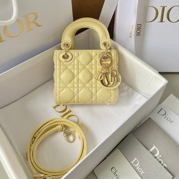 MICRO LADY 12 BAG IN LIGHT YELLOW LAMBSKIN Luxe Carry