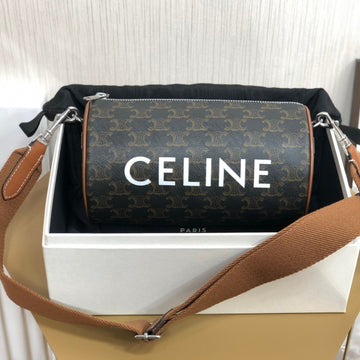 CYLINDRICAL 22 BAG BLACK PATTERN COWHIDE by Luxe Carry