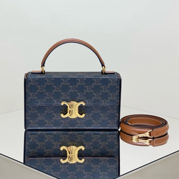 BOX TRIOMPHE 22 BLACK PATTERN NATURAL CALFSKIN Luxe Carry