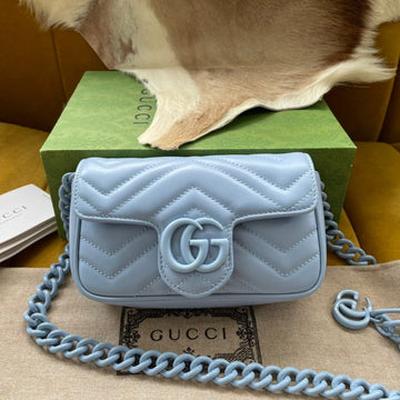 MARMONT MINI HANDBAG 16 IN BLUE PASTEL CALFSKIN by Luxe Carry