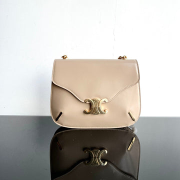 BESACE TRIPHOME 24 BEIGE CREAM GLOSSY CALFSKIN Luxe Carry