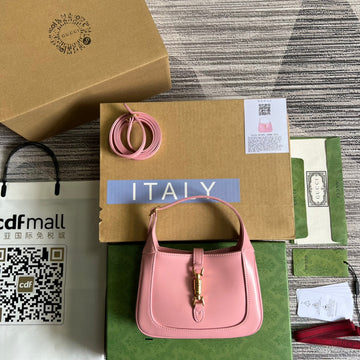 GG JACKIE MINI 19 SHOULDER BAG IN PINK PATEL CALFSKIN Luxe Carry