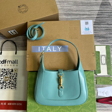 GG JACKIE SMALL 28 SHOULDER BAG IN BLUE PASTEL CALFSKIN by Luxe Carry