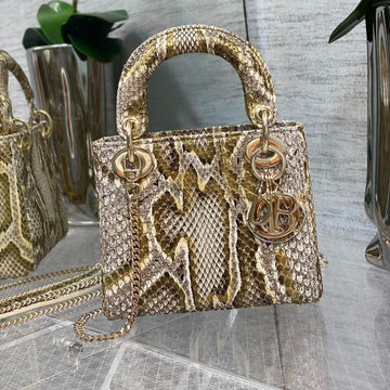 MINI LADY 17 BAG IN GOLDEN PYTHON LEATHER By Luxe Carry