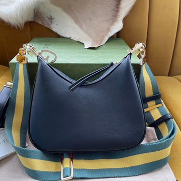 GG ATTACHE 23 SMALL SHOULDER BAG BLACK CALFSKIN by Luxe Carry