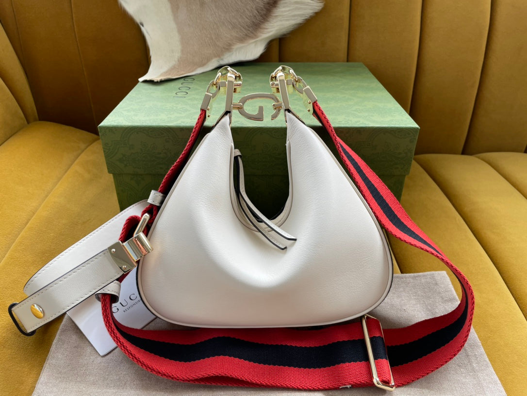 GG ATTACHE 23 SMALL SHOULDER BAG WHITE CALFSKIN by Luxe Carry