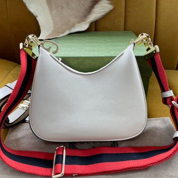 GG ATTACHE 23 SMALL SHOULDER BAG WHITE CALFSKIN Luxe Carry