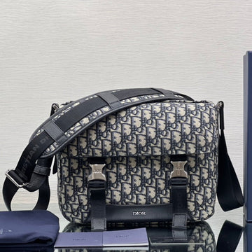 MEDIUM 31 BAG WITH STRAP IN BEIGE AND BLACK OBLIQUE JACQUARD AND CALFSKIN By Luxe Carry