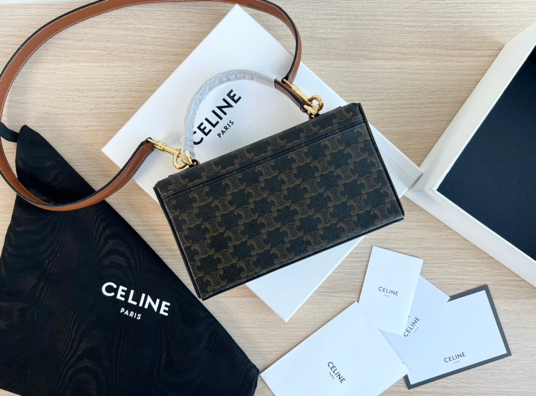 BOX TRIPHOME 22 BLACK PATTERN CALFSKIN BAG by Luxe Carry