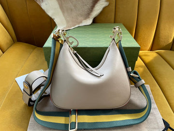 GG ATTACHE 23 SMALL SHOULDER BAG BEIGE CALFSKIN by Luxe Carry