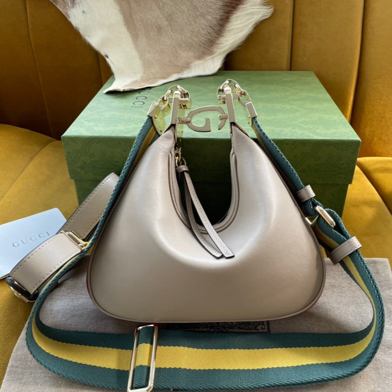 GG ATTACHE 23 SMALL SHOULDER BAG BEIGE CALFSKIN Luxe Carry