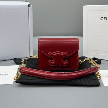 CUIR TRIPHOME 11 CHERRY RED CALFSKIN Luxe Carry Bags