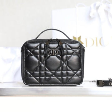 CARO BOX BAG 19 IN BLACK CALFSKIN By Luxe Carry
