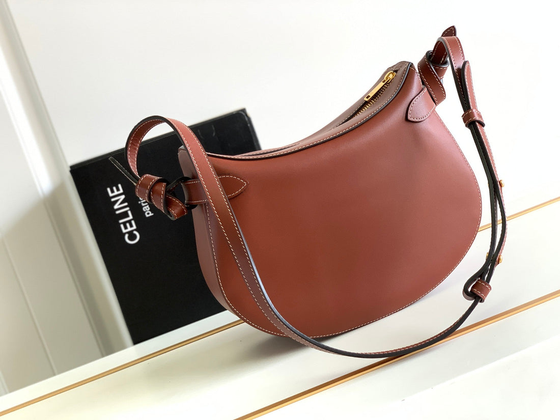 TRIOMPHE CLASSIC 25 CINNAMON BROWN CALFSKIN Luxe Carry