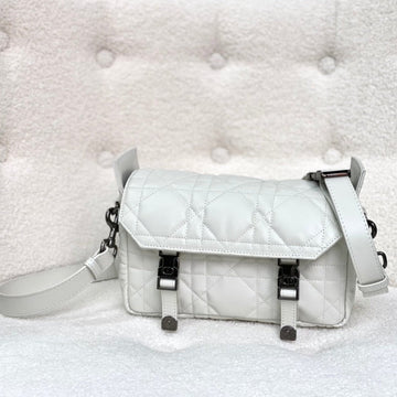 SMALL DIORCAMP BAG 23 IN WHITE CALFSKIN Luxe Carry