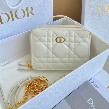 CARO 18 CAMERA BAG IN WHITE CALFSKIN By Luxe Carry