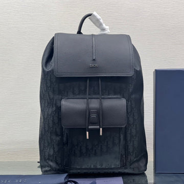 MEDIUM BACKPACK 38 IN BLACK OBLIQUE MIRAGE CALFSKIN By Luxe Carry