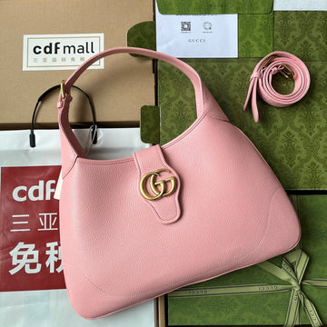 MEDIUM SHOULDER BAG 39 IN LIGHT PINK CALFSKIN GOLD HARDWARE by Luxe Carry