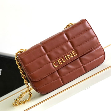 MONOCHROME 24 QUILTED CHERRY RED LAMBSKIN CHAIN SHOUDER BAG Luxe Carry Bags
