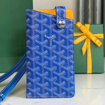 MONTMARTRE GM CASE 18 IN SAPPHIRE BLUE GOYARDINE CANVAS Luxe Carry