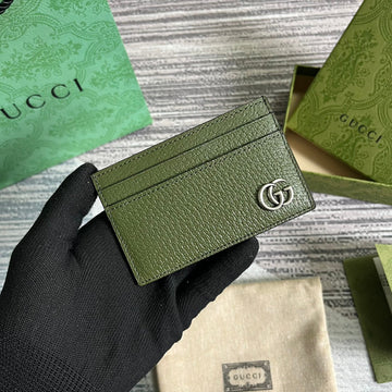 MARMONT CARD HOLDER 11 IN ARMY GREEN LAMBSKIN Luxe Carry Bags