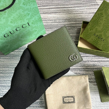 MARMONT BIFOLD WALLET 11 IN ARMY GREEN LAMBSKIN by Luxe Carry