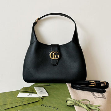 APHRODITE MEDIUM 39 SHOULDER BAG IN BLACK CALFSKIN Luxe Carry