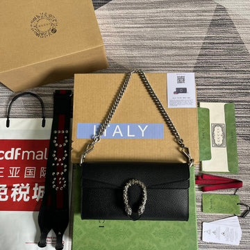 DIONYSUS SMALL 25 BAG IN BLACK CALFSKIN by Luxe Carry