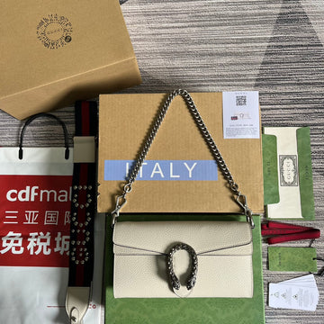 DIONYSUS SMALL 25 BAG IN WHITE CALFSKIN Luxe Carry