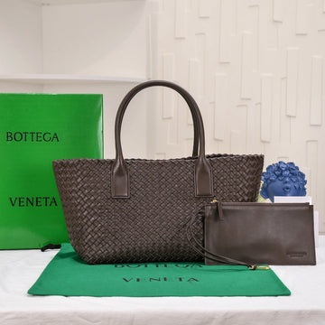 Large Cabat 45cm Chocolate Lambskin Ghw Luxe Carry Bags