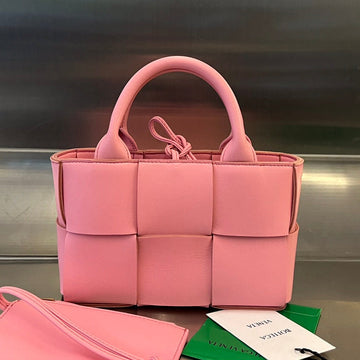 CANDY ARCO TOTE 20 IN BLUSH PINK CALFSKIN Luxe Carry Bags