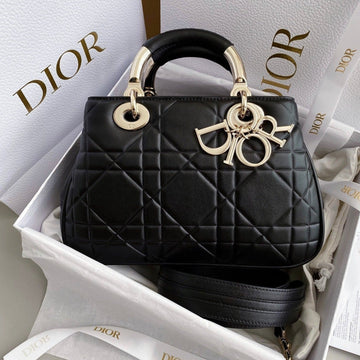 LADY 25 HANDBAG IN BLACK CALFSKIN By Luxe Carry