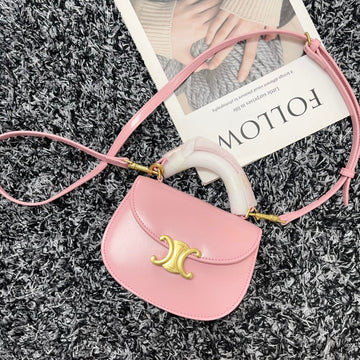 BESACE TRIPHOME 17 CALFSKIN PINK PASTEL Luxe Carry