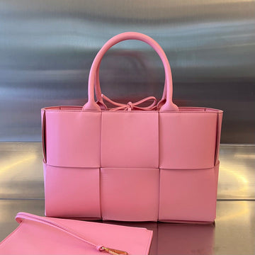 SMALL ARCO TOTE 30 IN WEWAK PINK LAMBSKIN by Luxe Carry