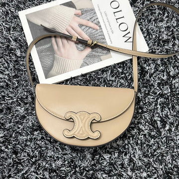 BESACE TRIPHOME 23 BEIGE CREAM CALFSKIN by Luxe Carry