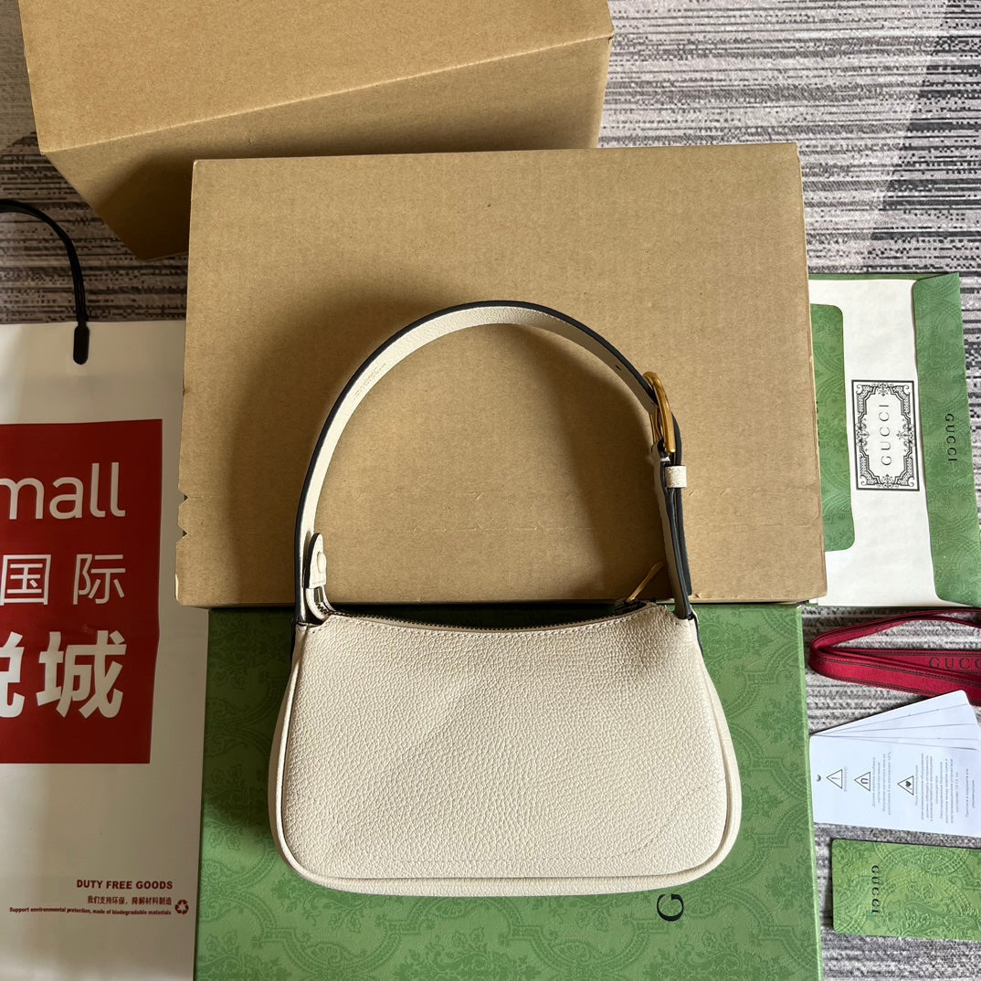 APHRODITE MINI 21 SHOULDER BAG IN WHITE CALFSKIN Luxe Carry