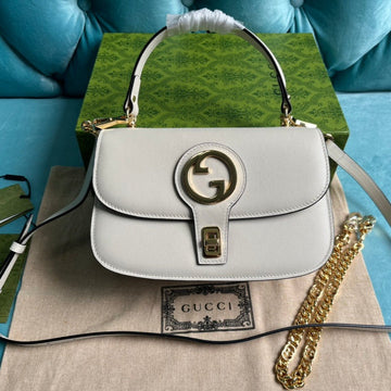 BLONDIE 23 TOP-HANDLE BAG WHITE CALFSKIN Luxe Carry Bags