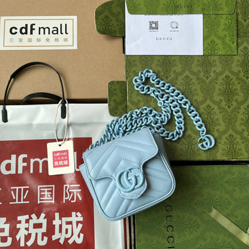 MARMONT BAG 12 IN SKY BLUE CALFSKIN Luxe Carry Bags