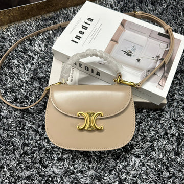 BESACE TRIPHOME 17 CALFSKIN BEIGE CREAM by Luxe Carry