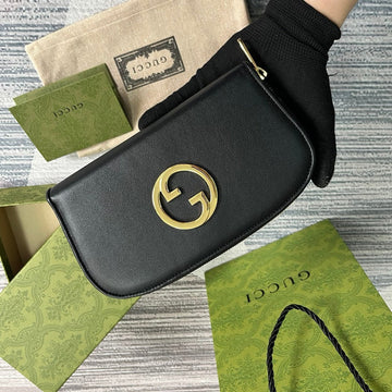 GG BLONDIE 21 FULL ZIP WALLET IN BLACK CALFSKIN Luxe Carry Bags